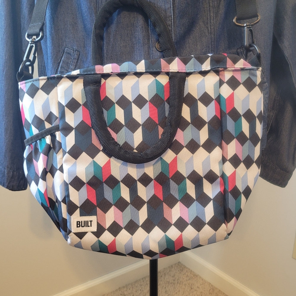BUILT Insulated Lunch TOTE Adjustable Strap with Side Pocket